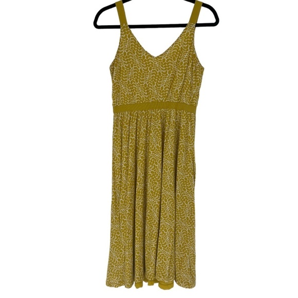 Boden Yellow Print Cotton Slip On Sleeveless Sundress Size 4L - Picture 2 of 8